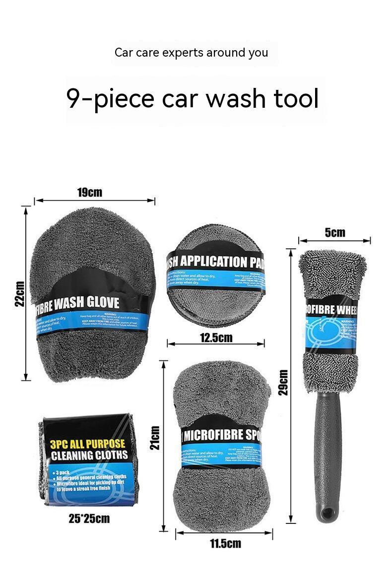 9-Piece Microfiber Car Wash Kit