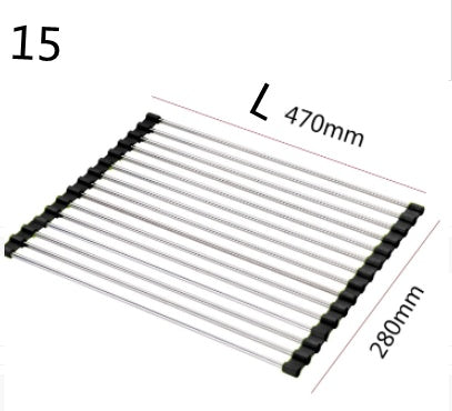 Roll-Up Stainless Steel Over-the-Sink Drying Rack