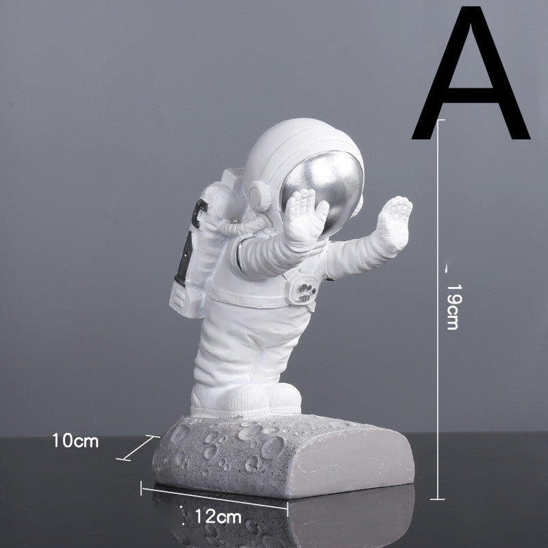 Astronaut Figurine Decor, Gold or Silver