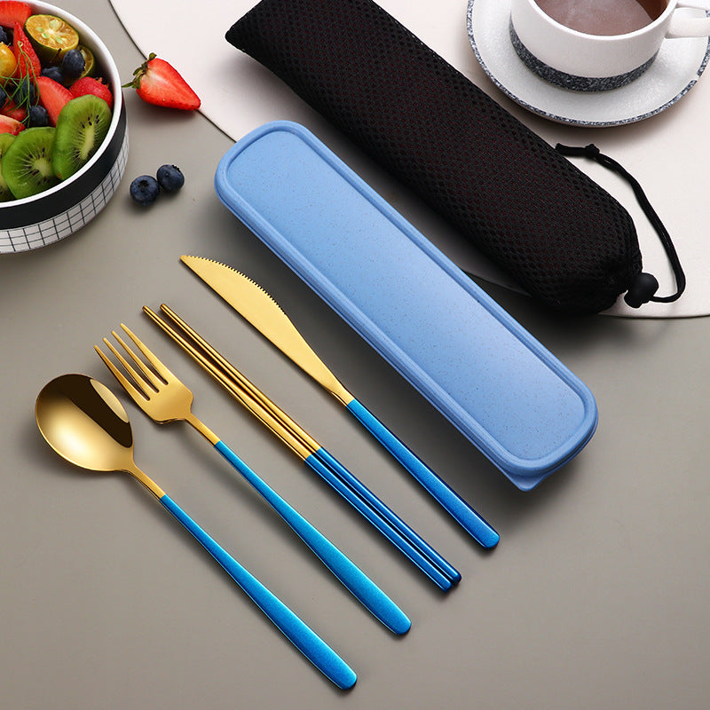 Portable Stainless Steel Cutlery Set with Case