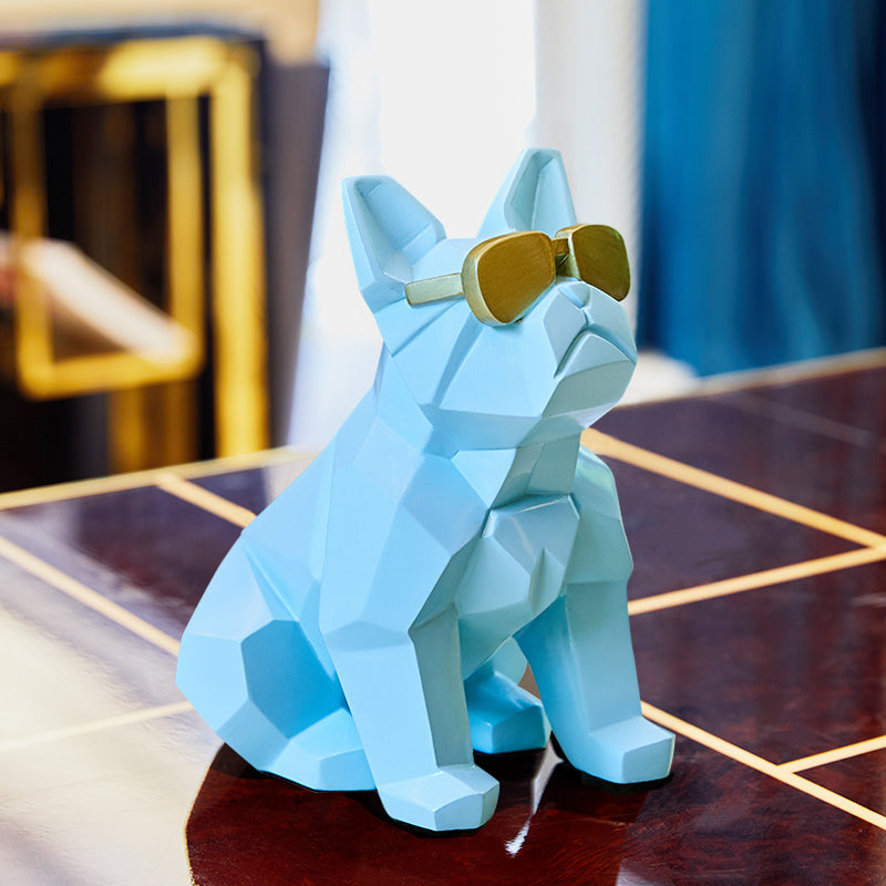 Origami Dog with Glasses Figurine