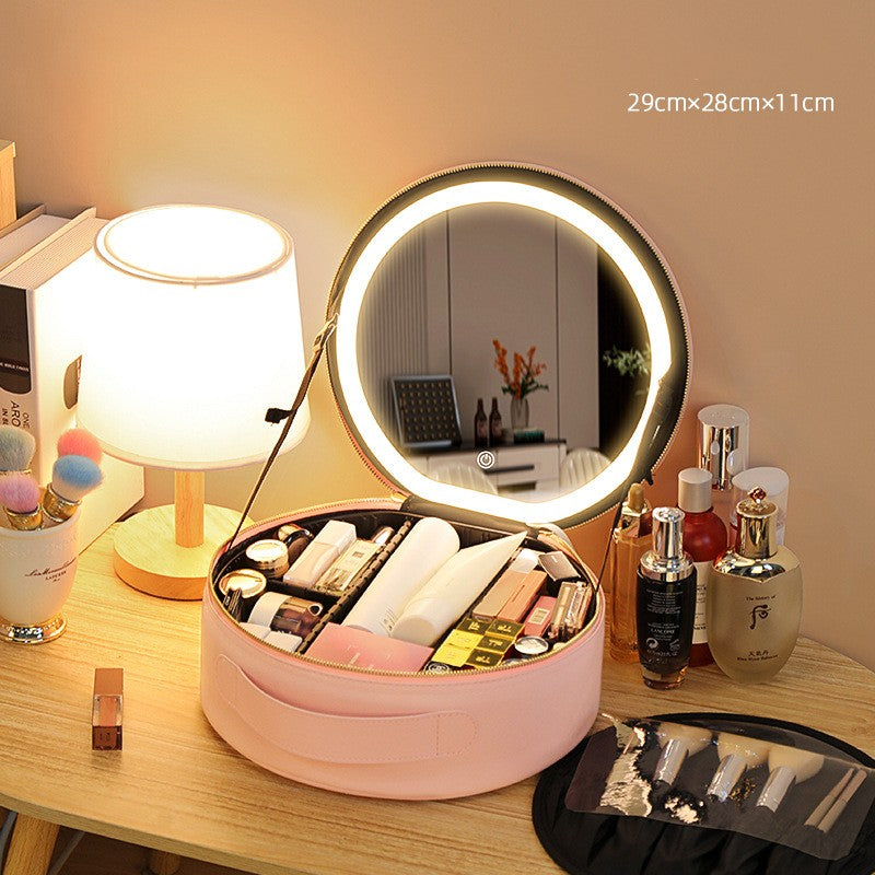 LED Mirror Makeup Bag