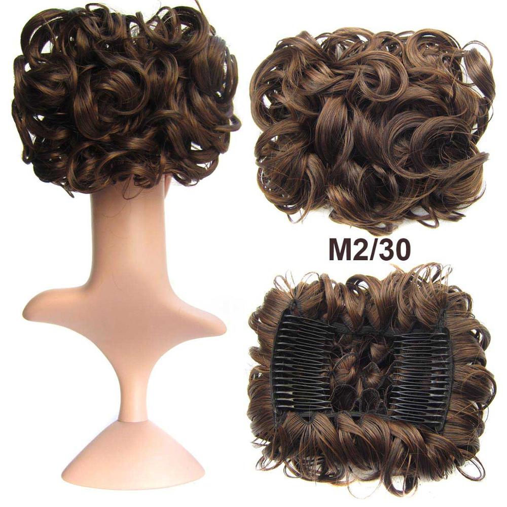 Messy Bun Hairpiece with Clips