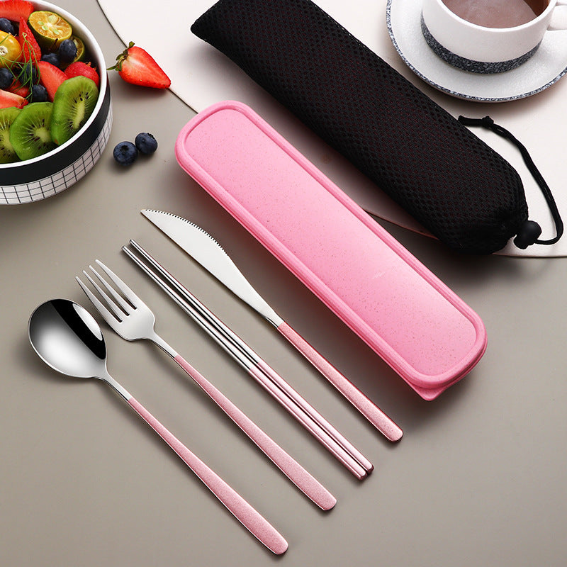 Portable Stainless Steel Cutlery Set with Case