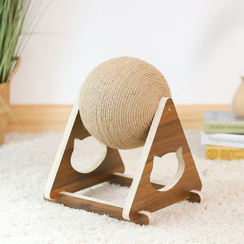 Solid Wood Cat Scratcher Toy
