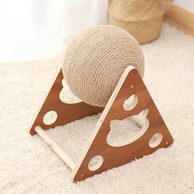 Solid Wood Cat Scratcher Toy