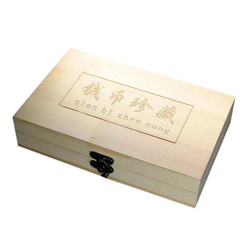 Wooden Coin Storage Box, 50 Slots