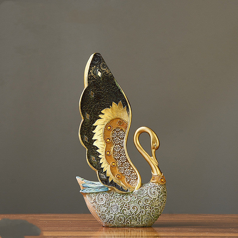 Resin Swan Figurine