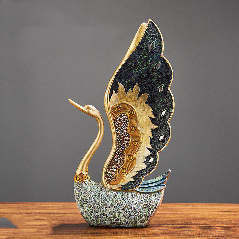 Resin Swan Figurine