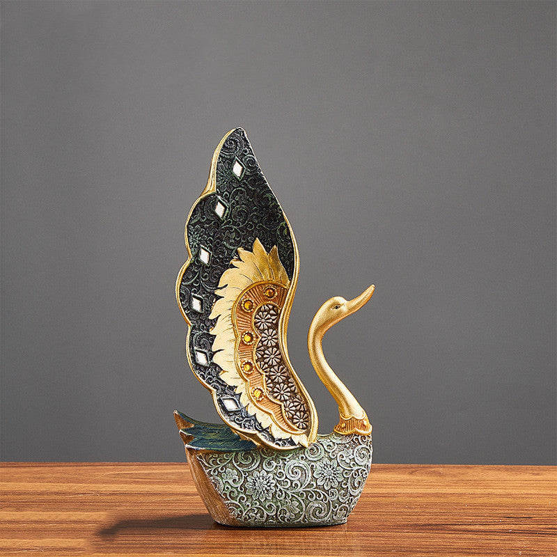 Resin Swan Figurine