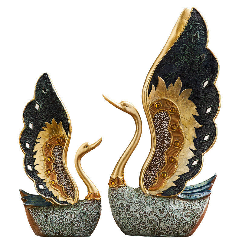 Resin Swan Figurine