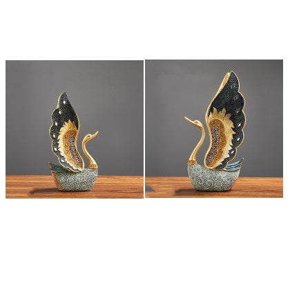 Resin Swan Figurine