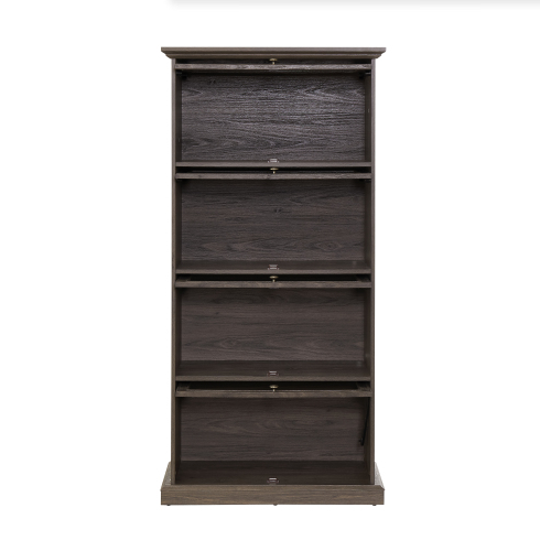 4-Tier Glass Display Cabinet