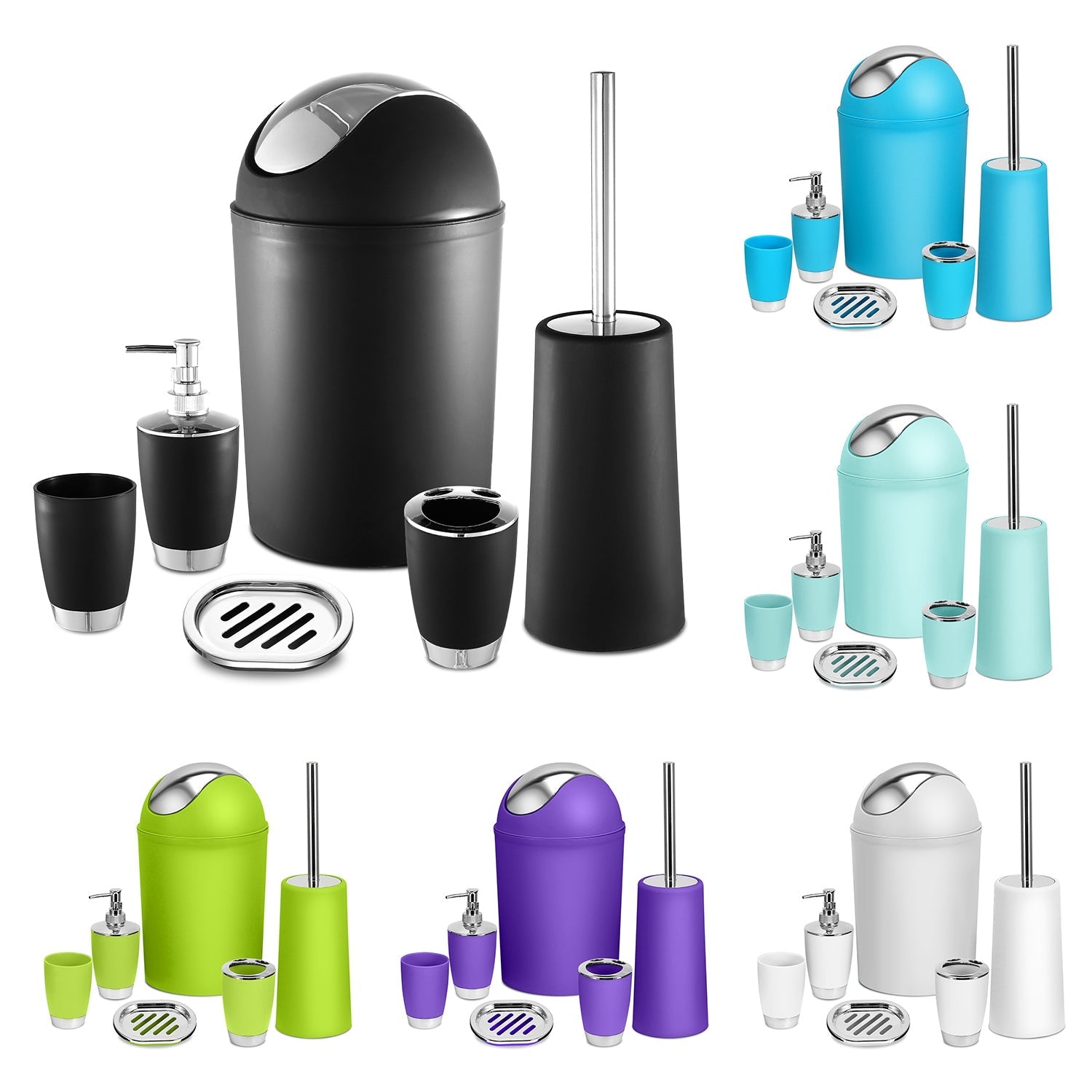 6-Piece Bathroom Accessories Set
