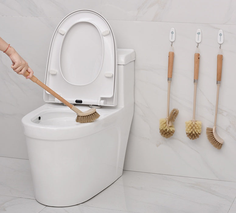 Wooden-Handle Toilet Brush