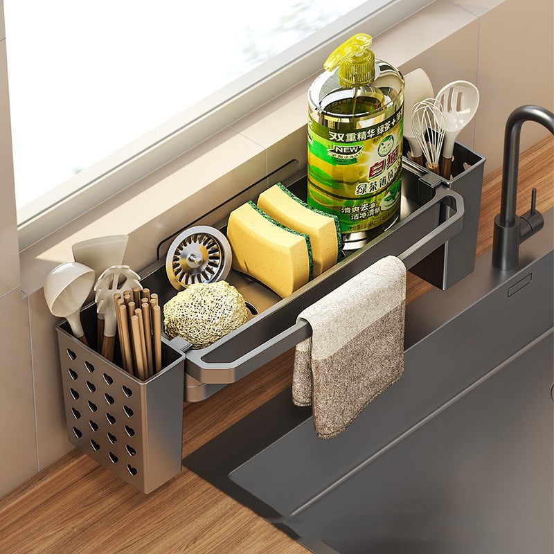 Over-the-Sink Dishcloth and Sponge Rack