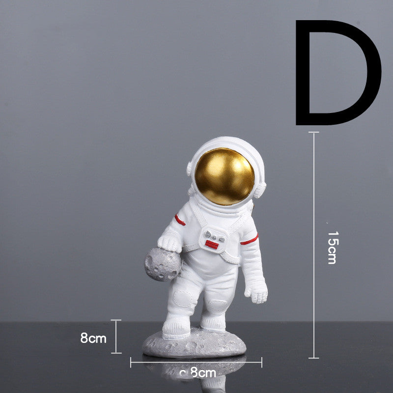 Astronaut Figurine Decor, Gold or Silver