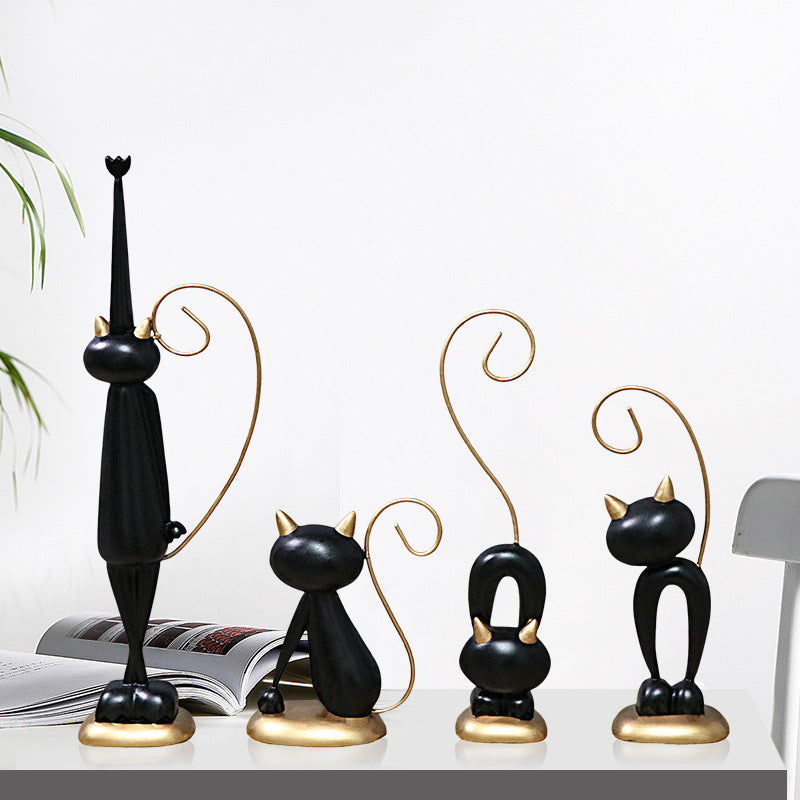 Handmade Resin Cat Figurine