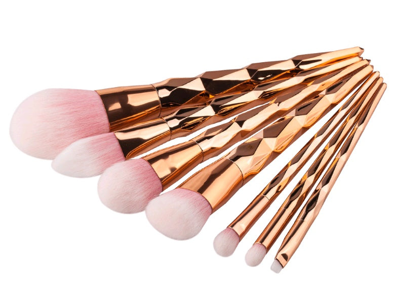7-Piece Diamond-Handle Makeup Brush Set