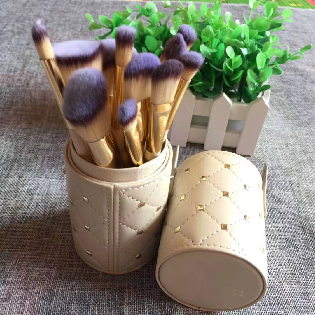 12-Piece Makeup Brush Set with Holder