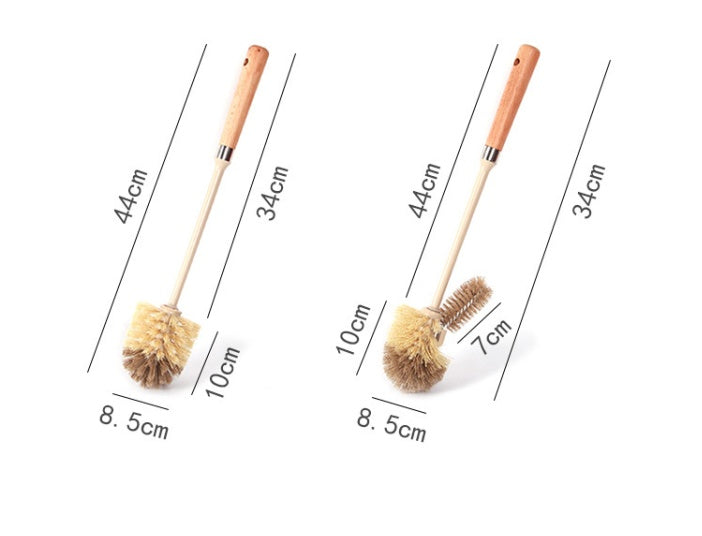 Wooden-Handle Toilet Brush