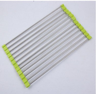 Roll-Up Stainless Steel Over-the-Sink Drying Rack