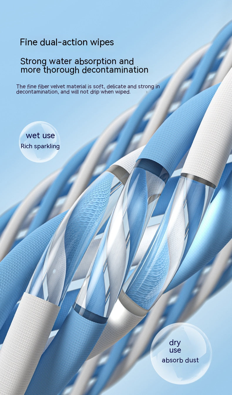 Spray Window Squeegee with Cloth Pads