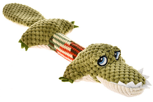 Squeaky Plush Crocodile Dog Toy