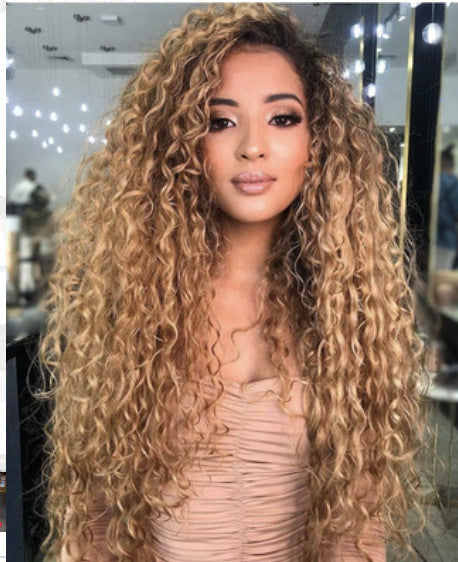 Long Curly Synthetic Wig, Ombré