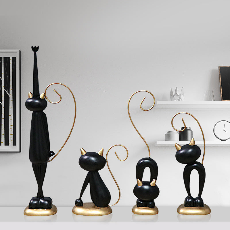 Handmade Resin Cat Figurine