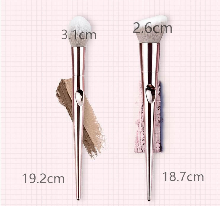 Pink Makeup Brush Set with Clutch Bag