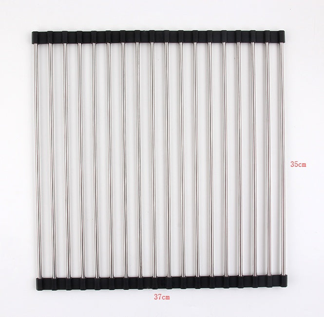 Roll-Up Stainless Steel Over-the-Sink Drying Rack