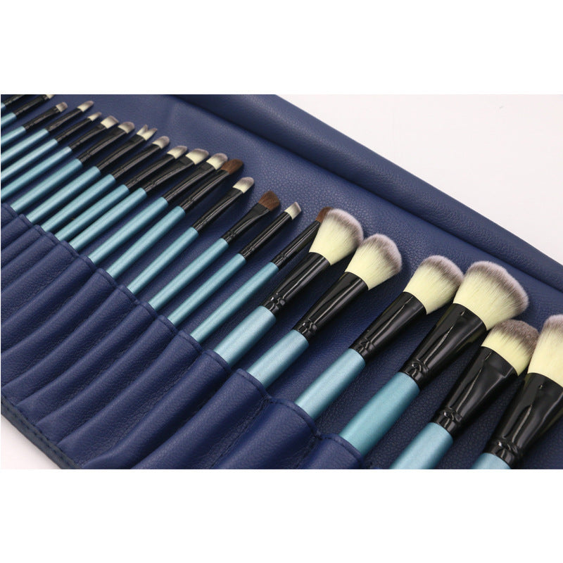32-Piece Blue Makeup Brush Set
