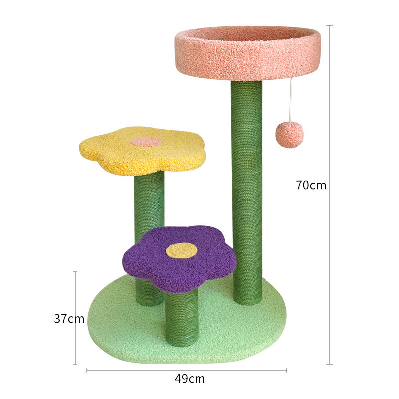 Round Sisal Cat Scratcher with Mat
