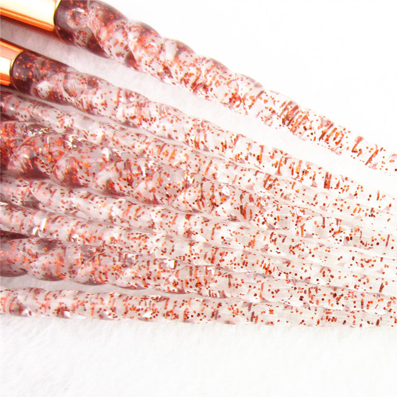 8-Piece Makeup Brush Set, Acrylic Handles
