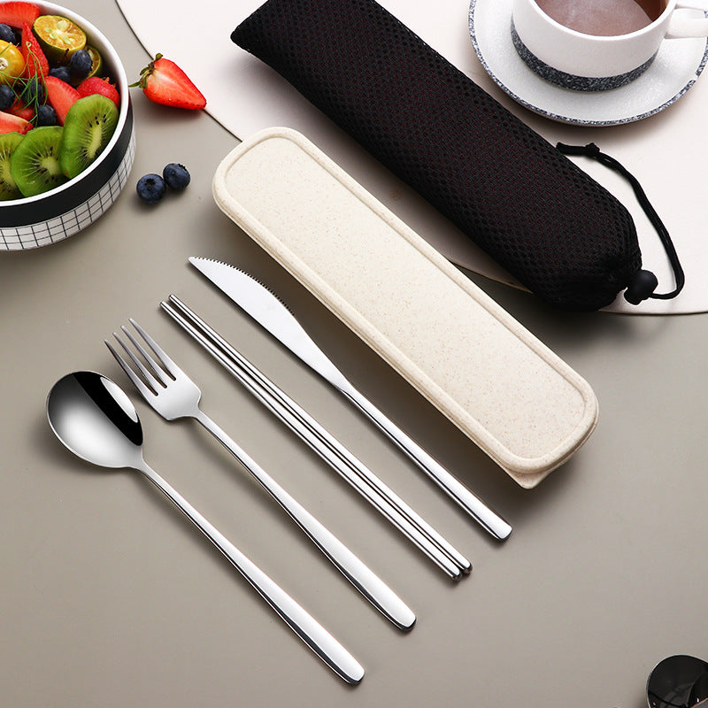 Portable Stainless Steel Cutlery Set with Case