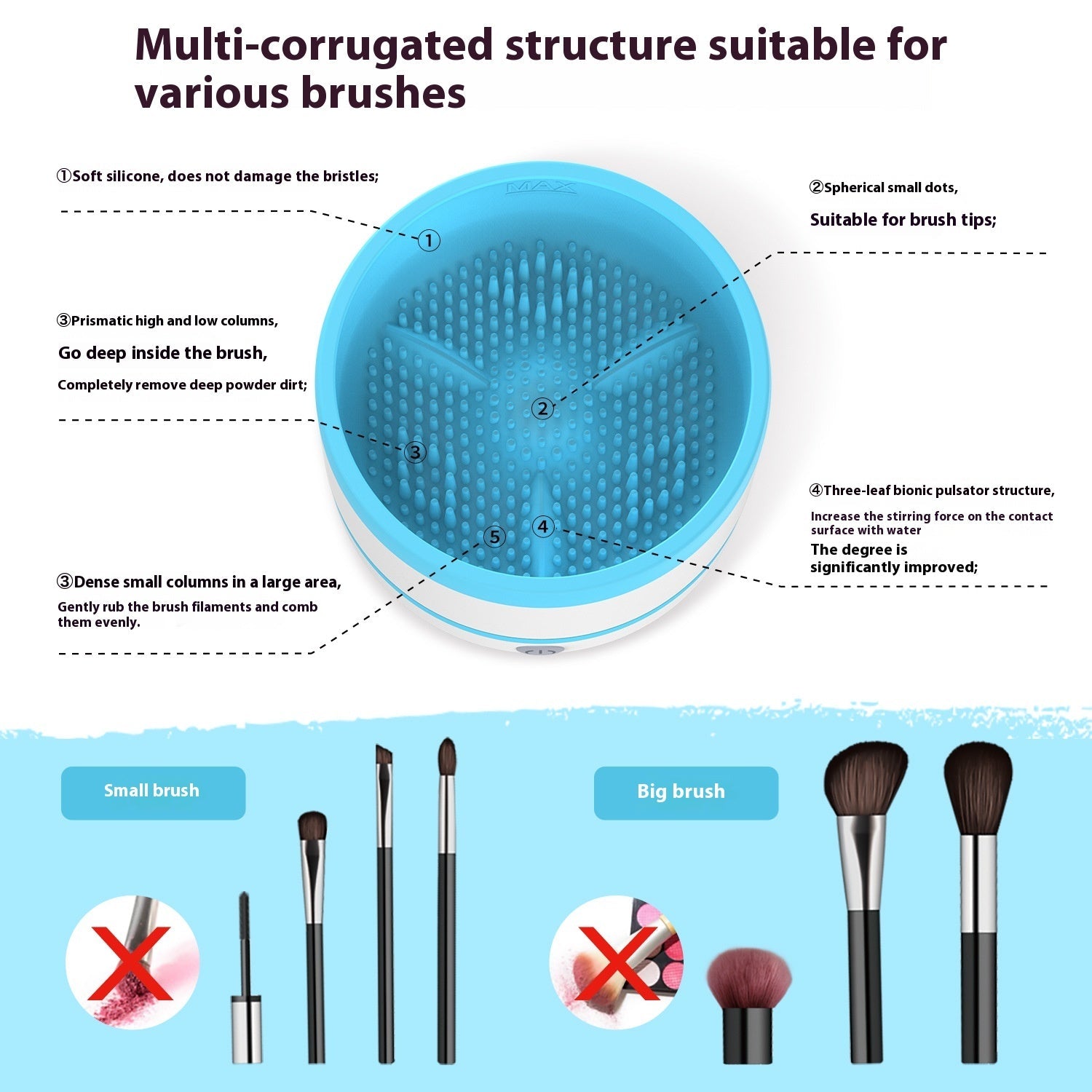 Automatic Makeup Brush Cleaner