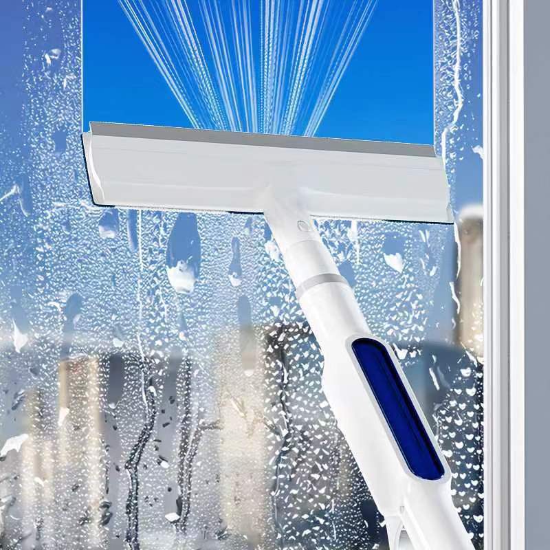 Spray Window Squeegee with Cloth Pads