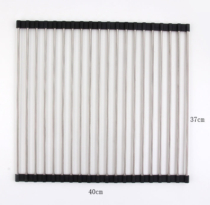 Roll-Up Stainless Steel Over-the-Sink Drying Rack