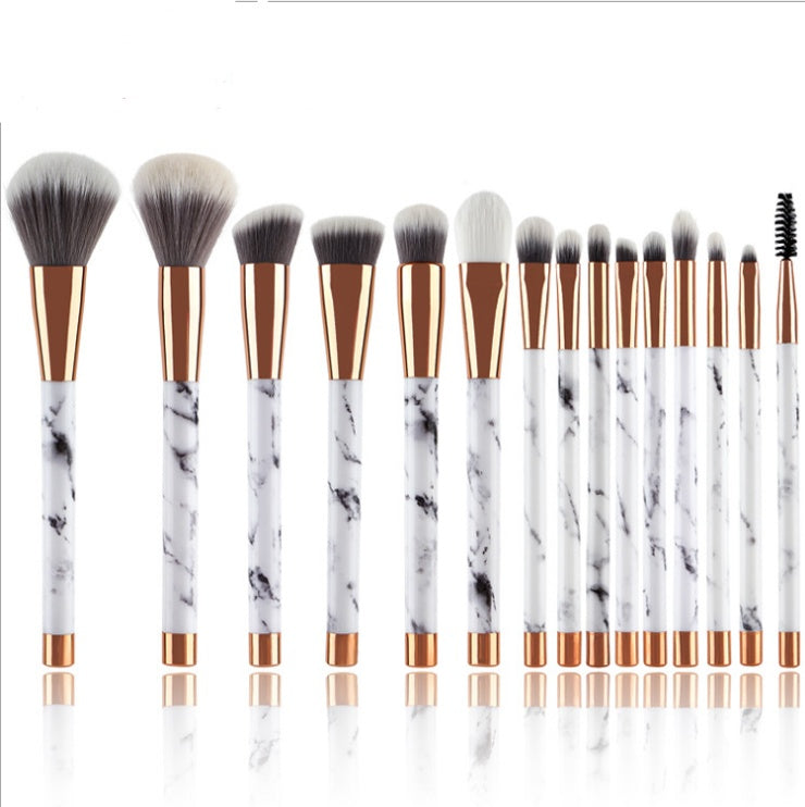 Marble-Handle Makeup Brush Set