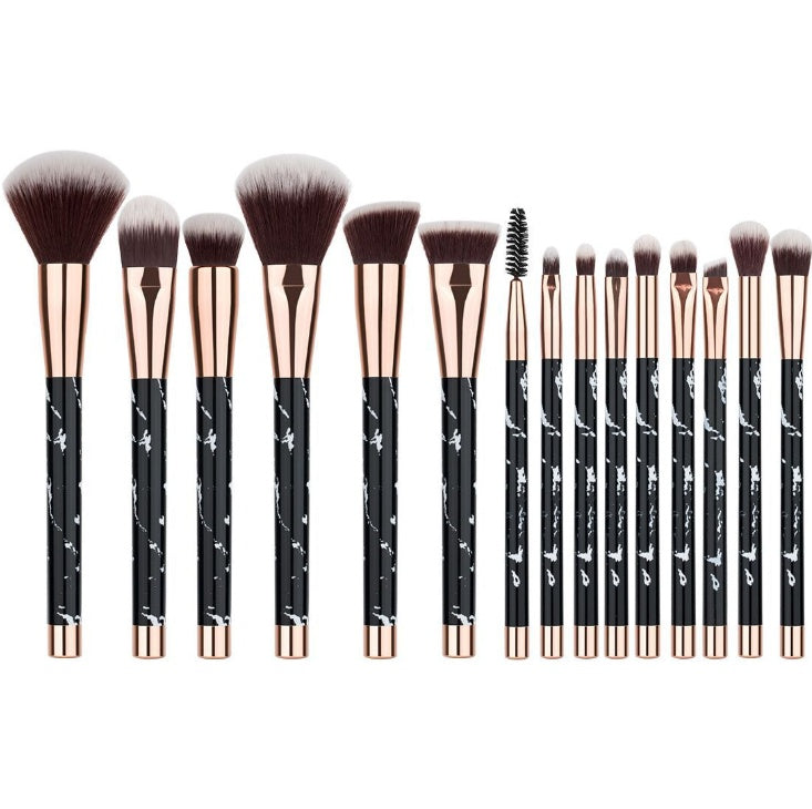 Marble-Handle Makeup Brush Set