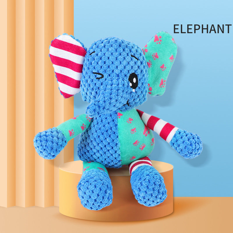 Squeaky Crinkle Plush Dog Toy