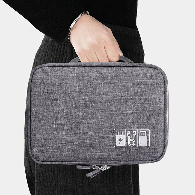 Double-Layer Electronics Organizer Bag