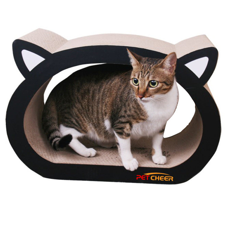 Cat Head Cardboard Scratcher Lounge