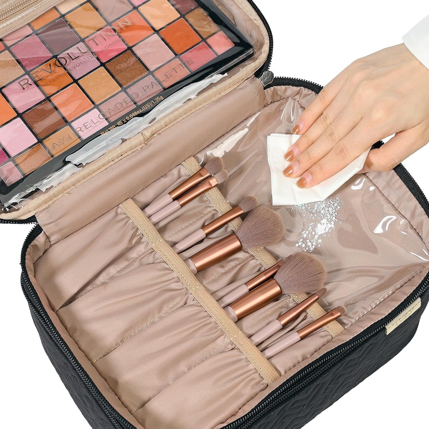 Plaid Toiletry Bag with Wet-Dry Separation