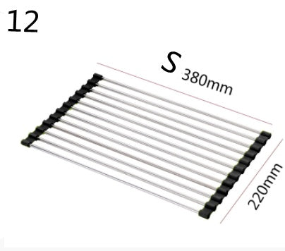 Roll-Up Stainless Steel Over-the-Sink Drying Rack
