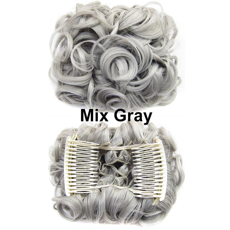 Messy Bun Hairpiece with Clips