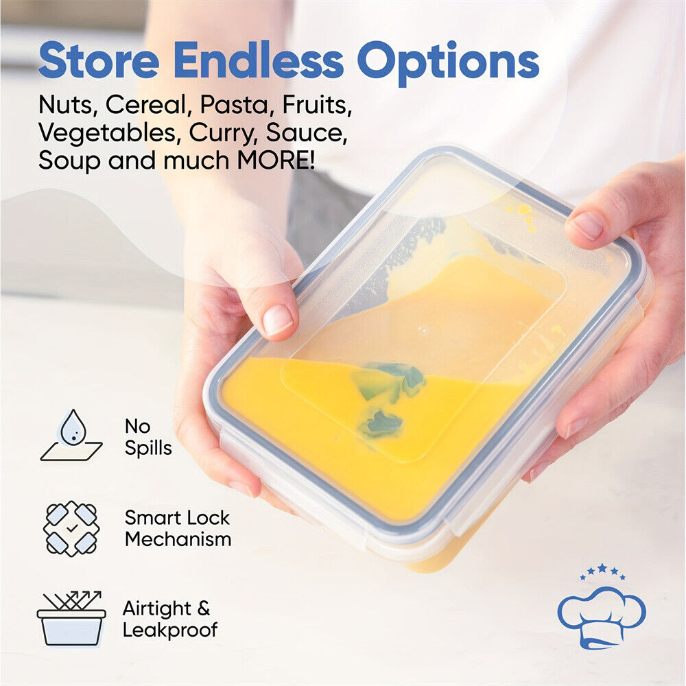 24-Piece Clear Food Storage Containers with Lids