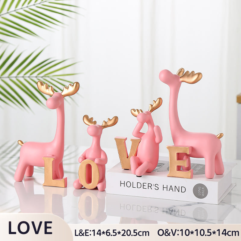Resin Deer Family Figurine