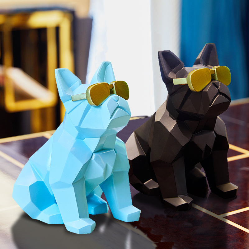 Origami Dog with Glasses Figurine